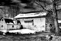 Red, Red Barn in B&W